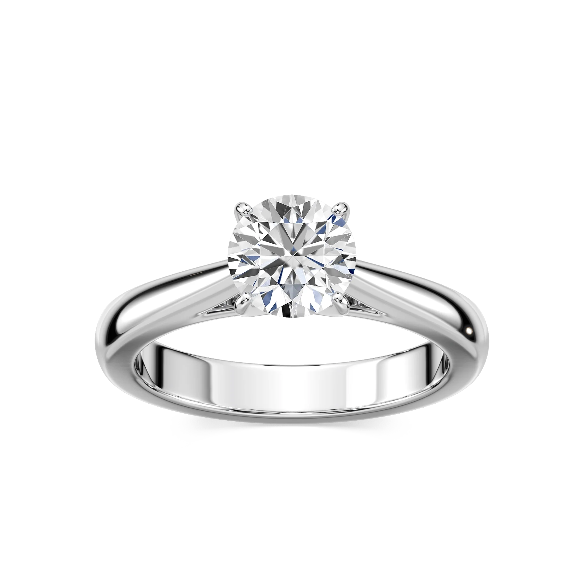 Jamie Lab Grown Diamond Cathedral Solitaire Engagement Ring