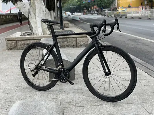 High Rise Bent Handlebar Road Bike Carbon Fiber Hub Wheel C Brake