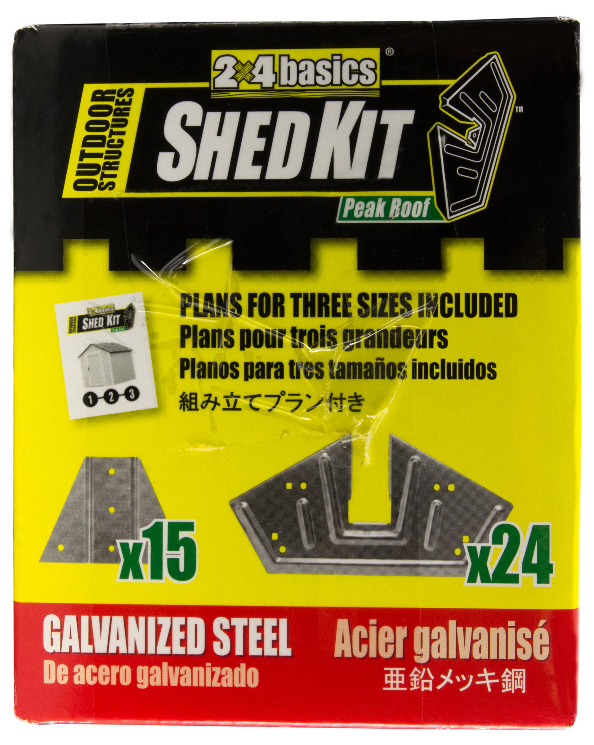 2x4basics Shed Kit with Peak Roof