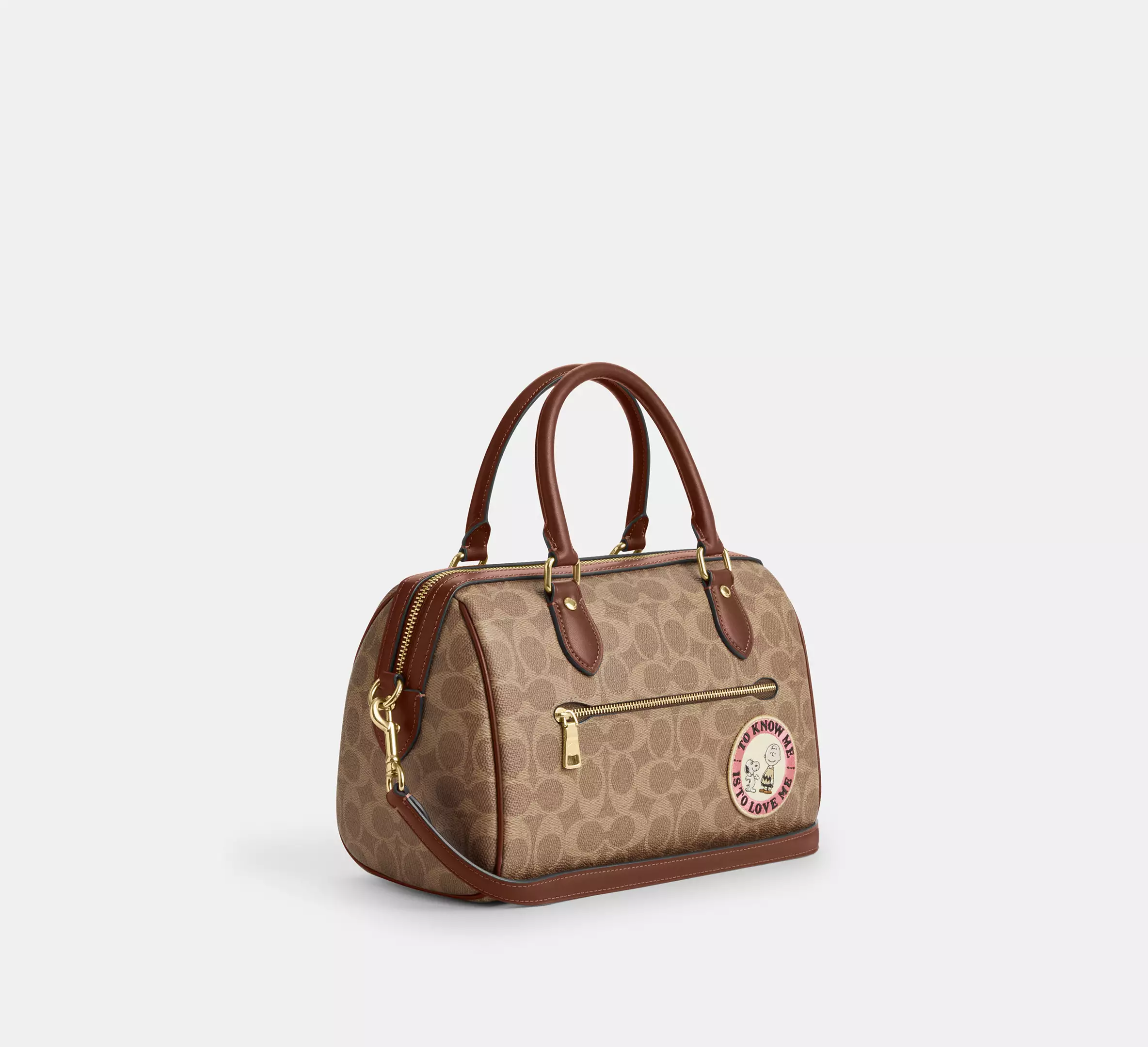 Cothtach X Peanuts Rowan Satchel Bag In Signature Canvas With Patches