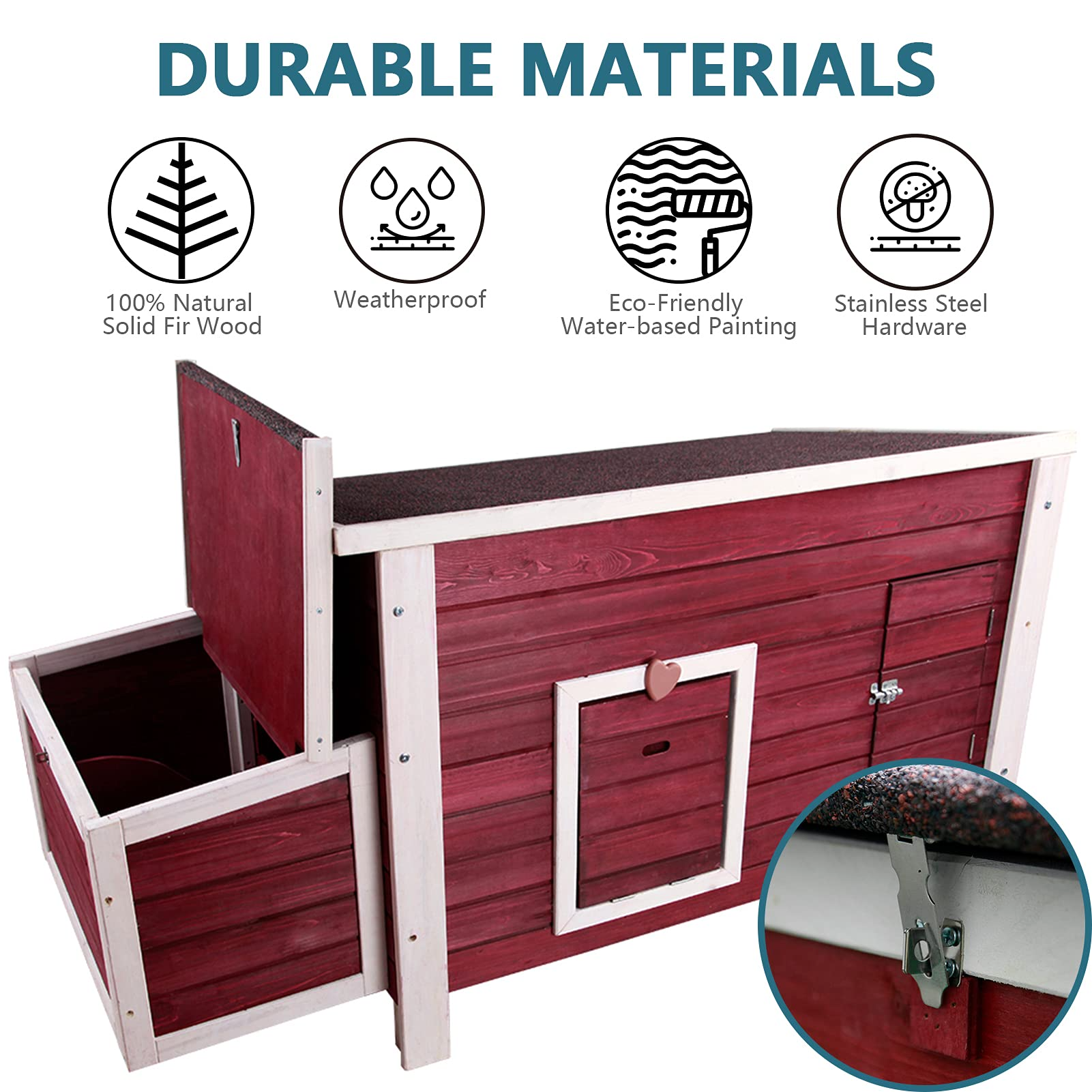 Weatherproof Chicken Coop with Nesting Box