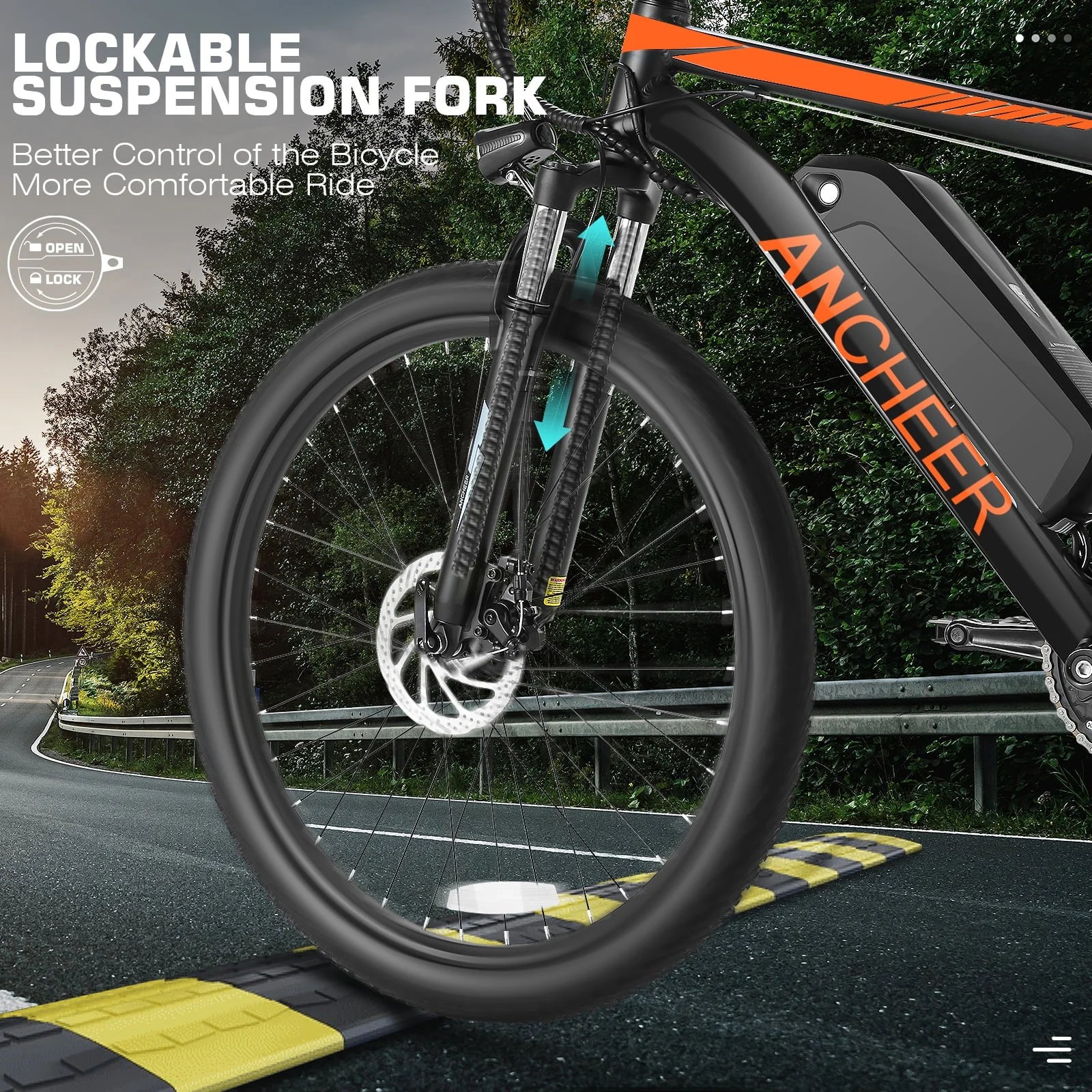 VIBESPARK 26in Electric Mountain Bike, 500W, 48V 7.8Ah