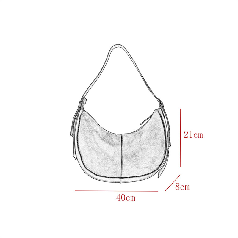 Crescent Leather Hobo Bag