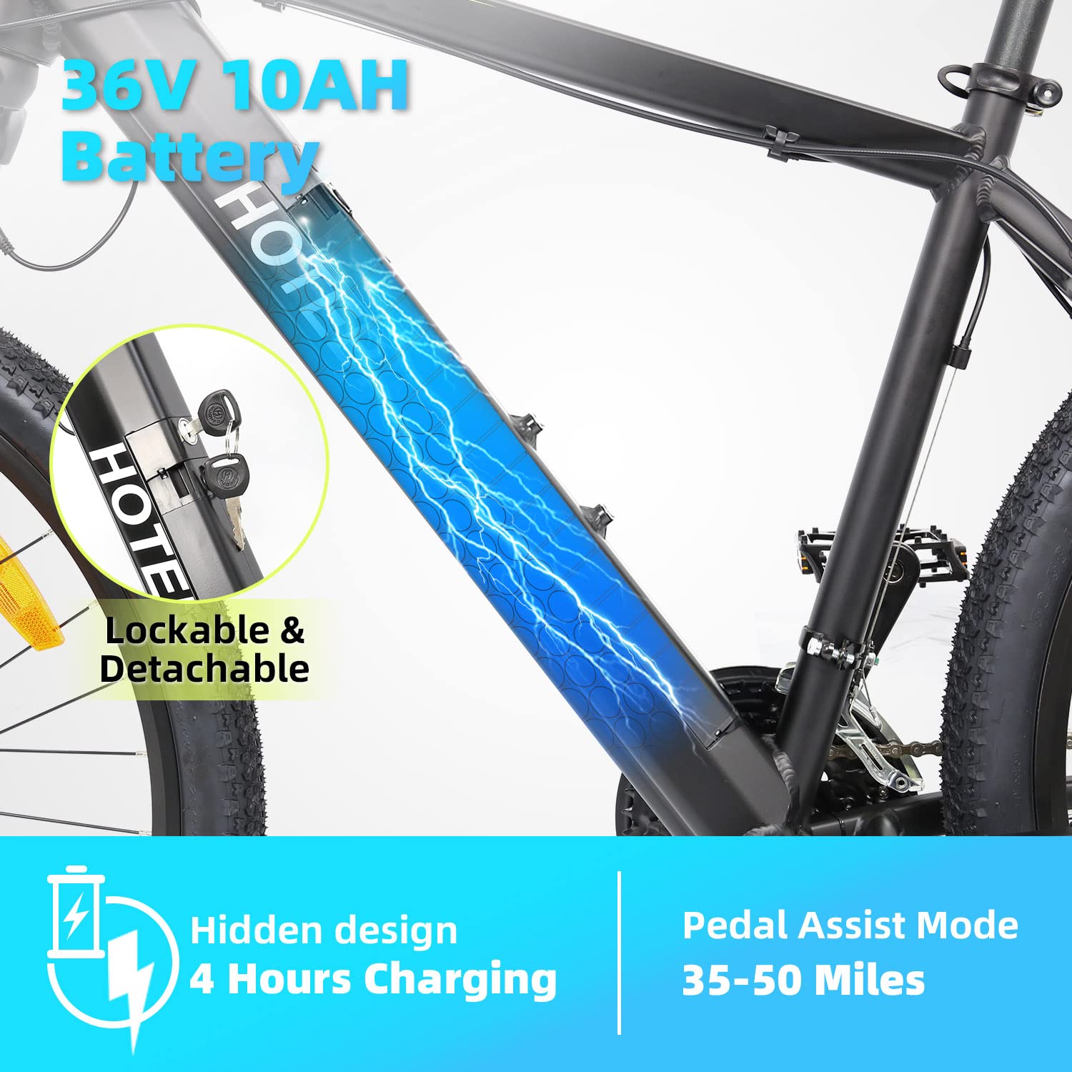 Electric Bike 26" Electric Mountain Bike 350W Ebike Alloy Bicycle