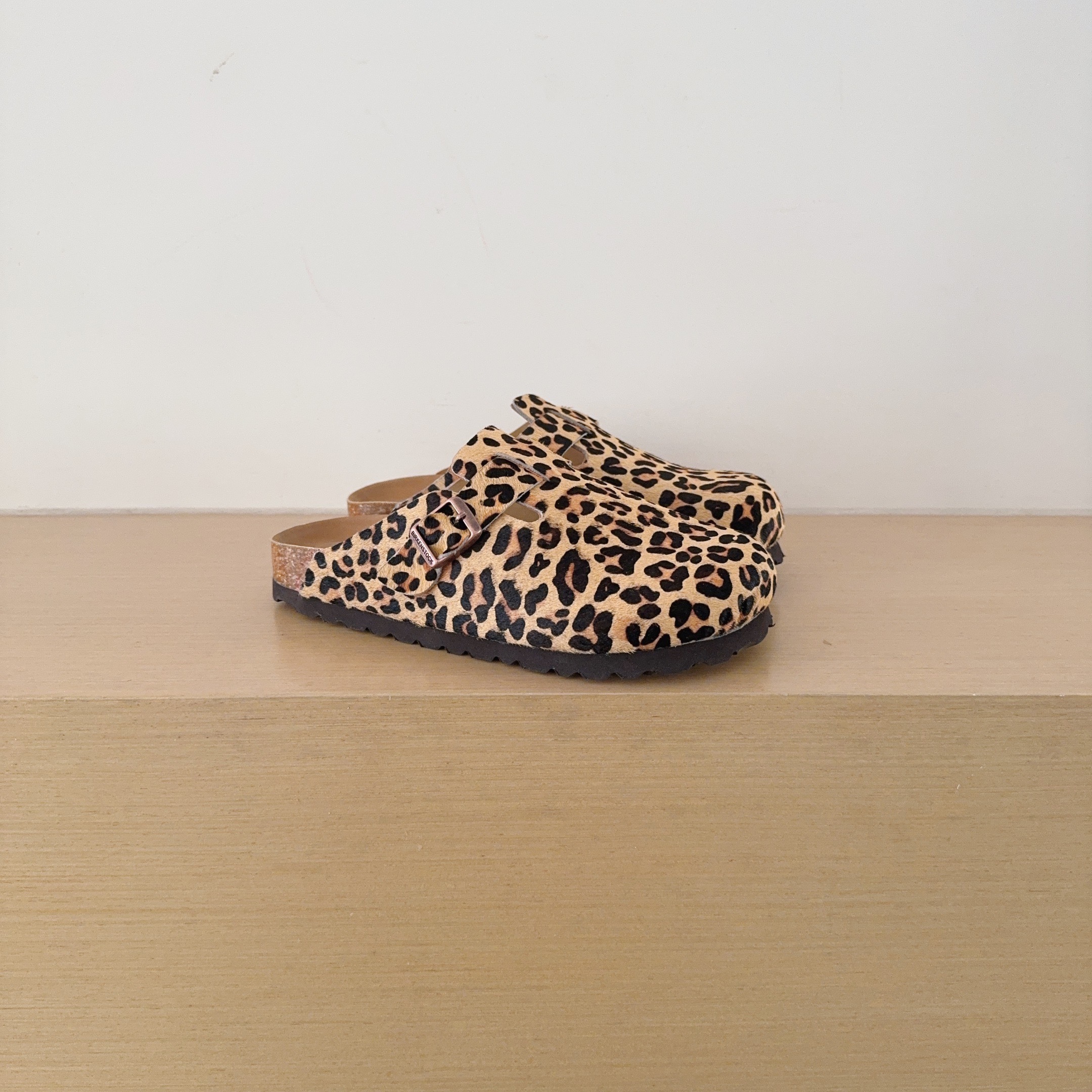 Leopard Print Birken-Style Clogs