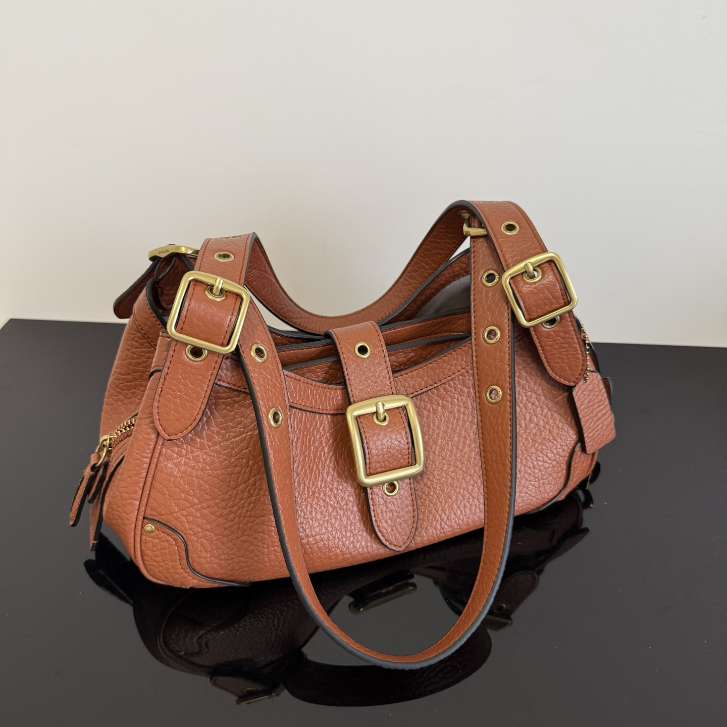 Coach drifter 31 shoulder bag in pebbled leather