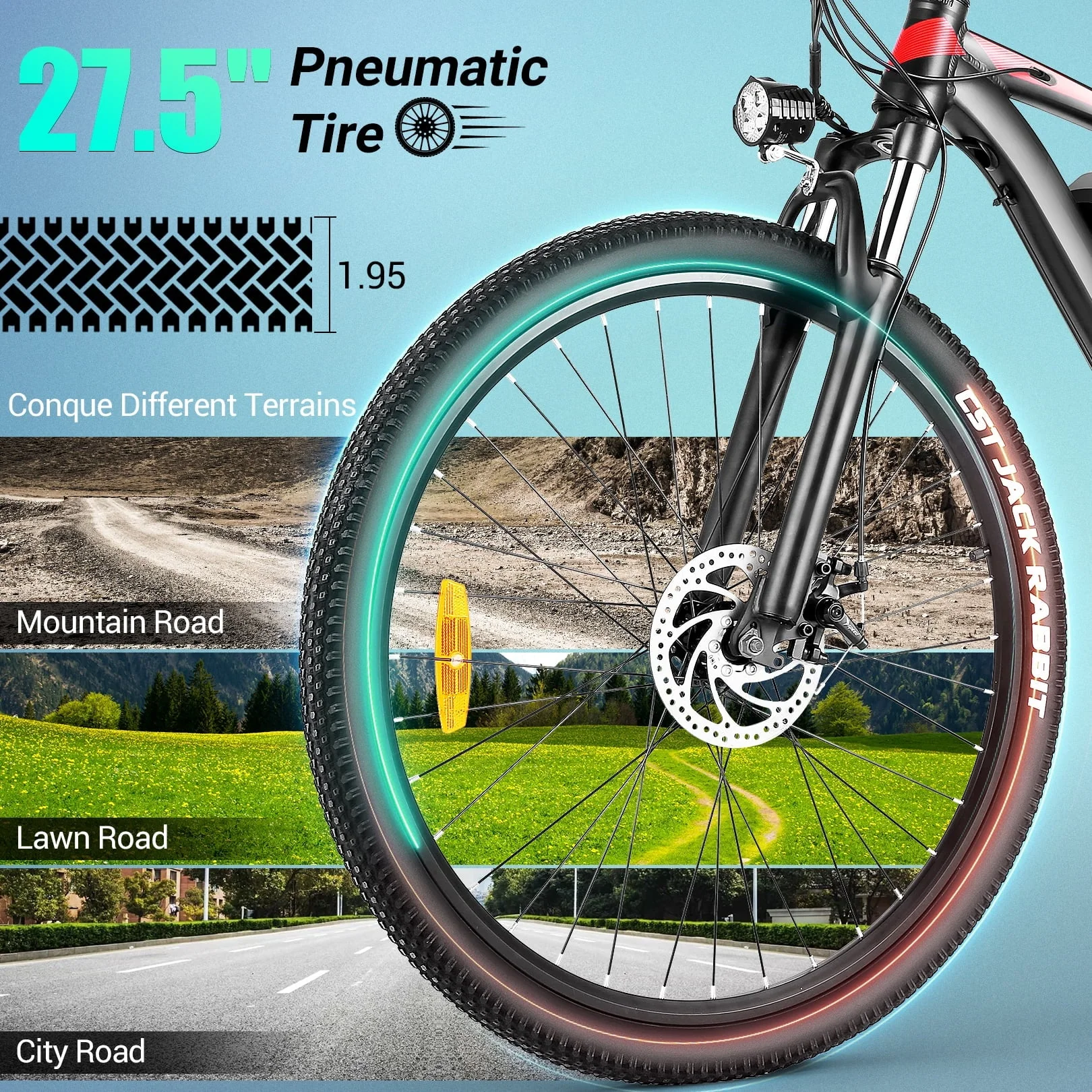 Gocio 27.5in Electric Mountain Bike, 500W, 48V