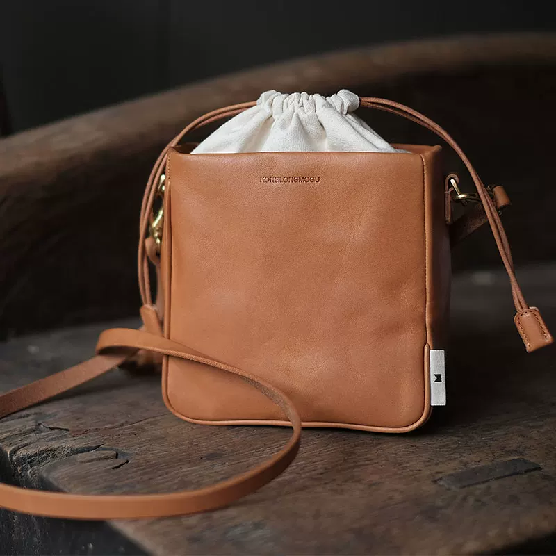Women's bag drawstring shoulder bag