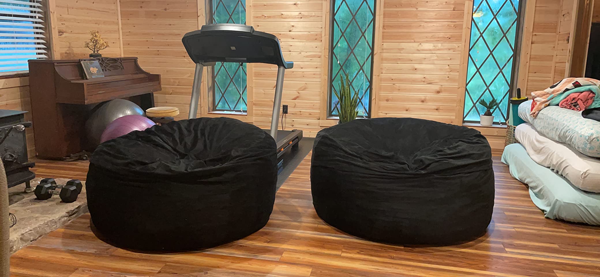 Giant 5' Memory Foam Furniture Bean Bag - Big Sofa with Soft