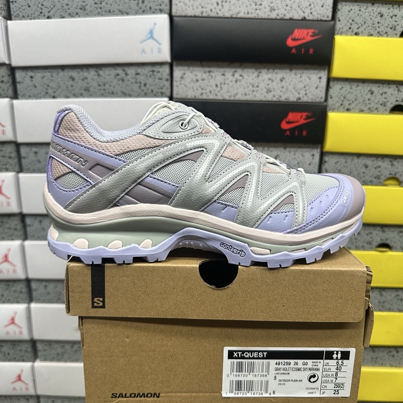 Salomon XT-Q Gray Purple Sneakers