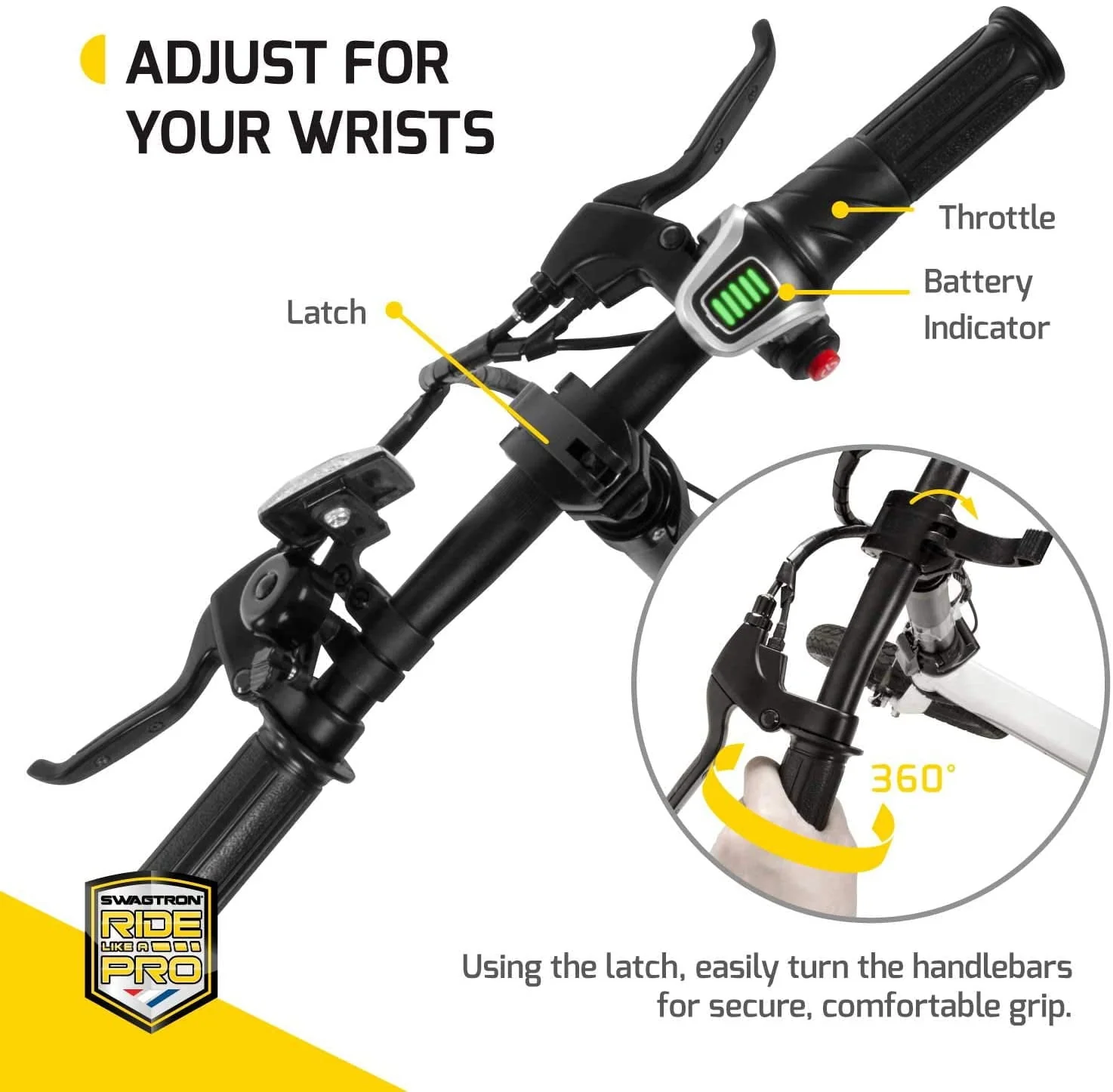 Swagtron EB-5 Folding Electric Bike, Recertified