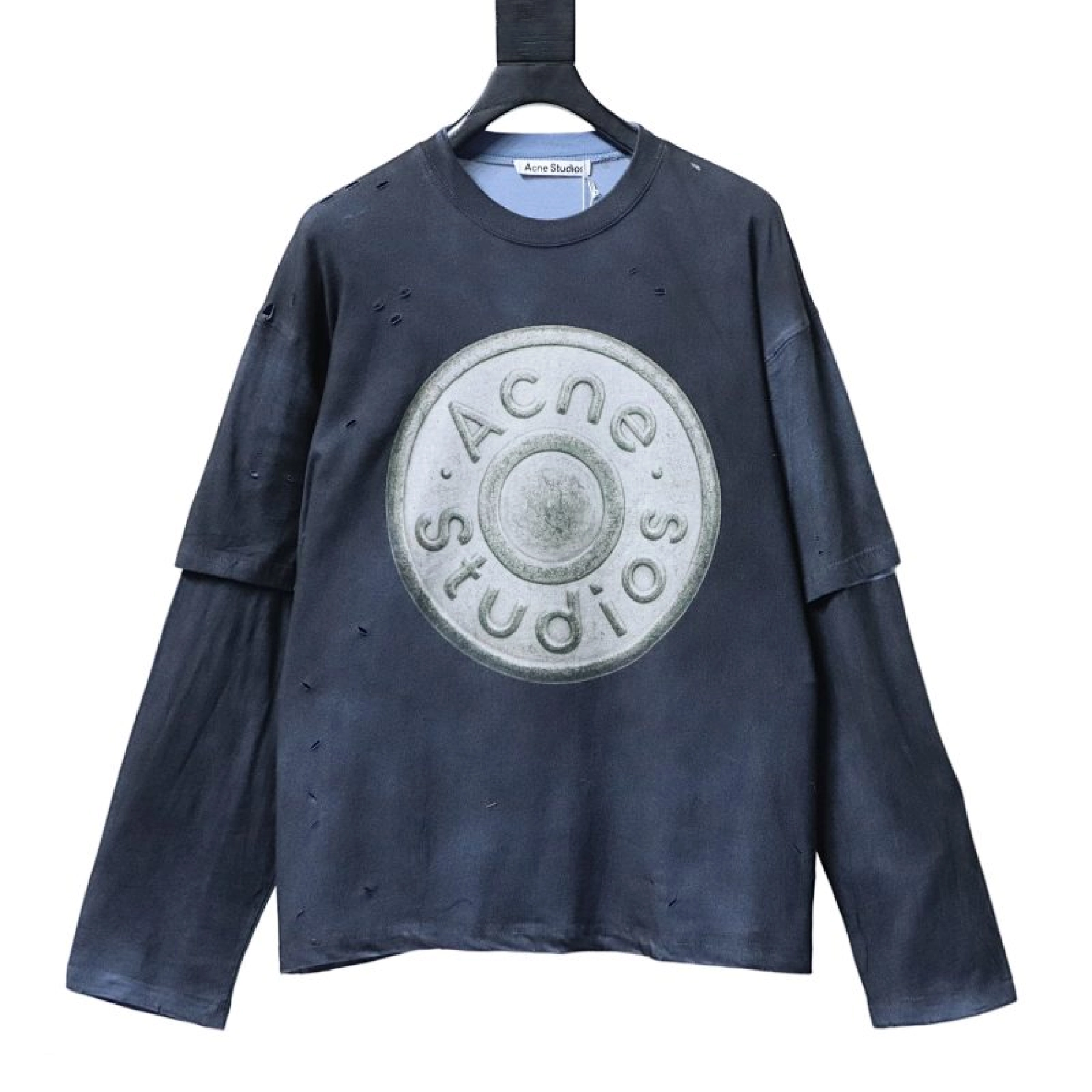 Acne Studios Layered Logo Print T-shirt