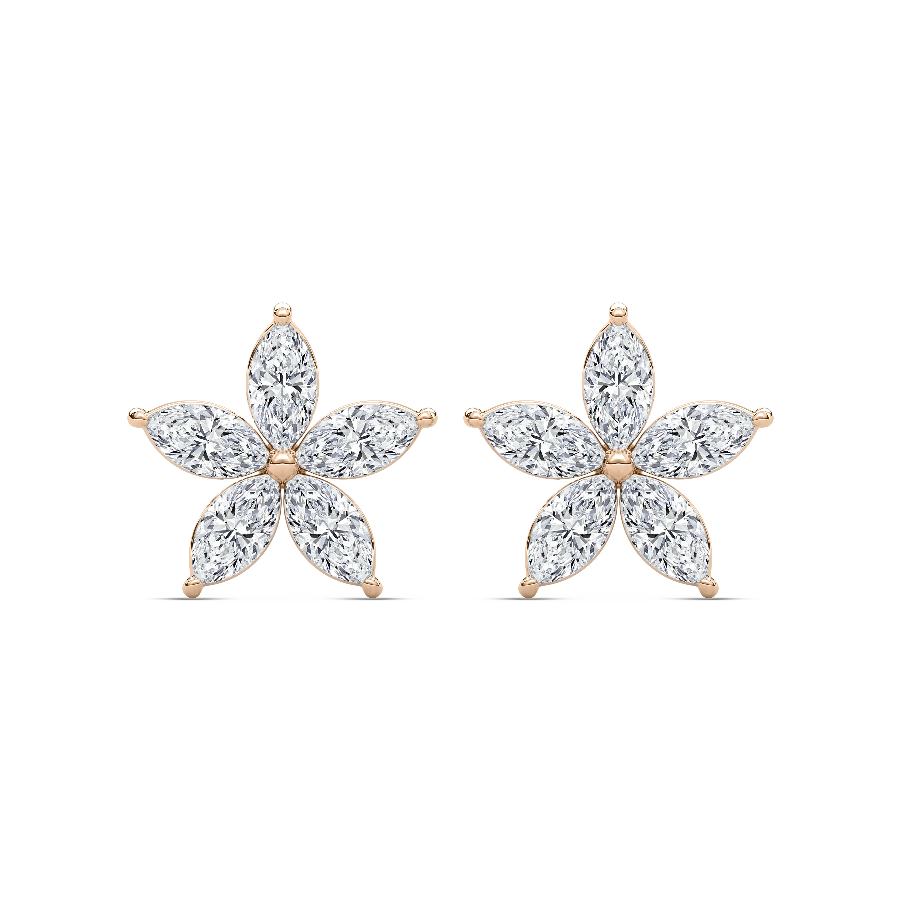 2 ½ ctw Marquise Lab Grown Diamond Floral-Shaped Earrings