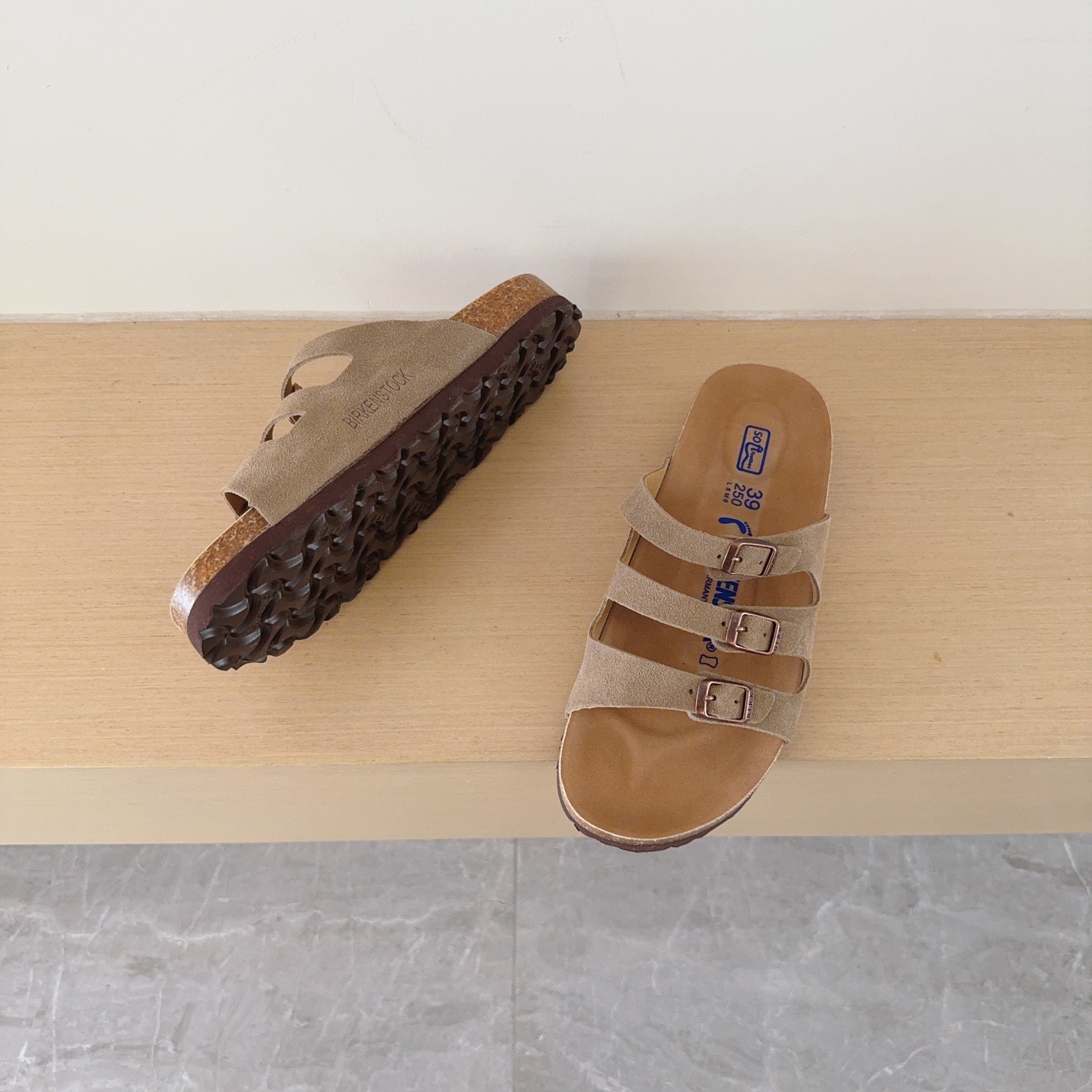 Birken-Style Three-Strap Sandals