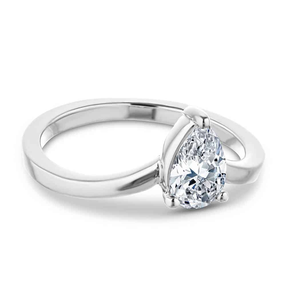 Lyanna Pear Lab Grown Diamond Prong Set Solitaire Engagement Ring