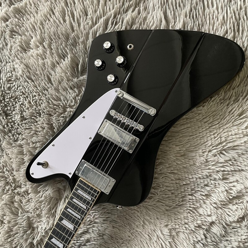 Top 6-Strings Electric Guitar Solid Mahogany Body HH Pickups Black Fretboard