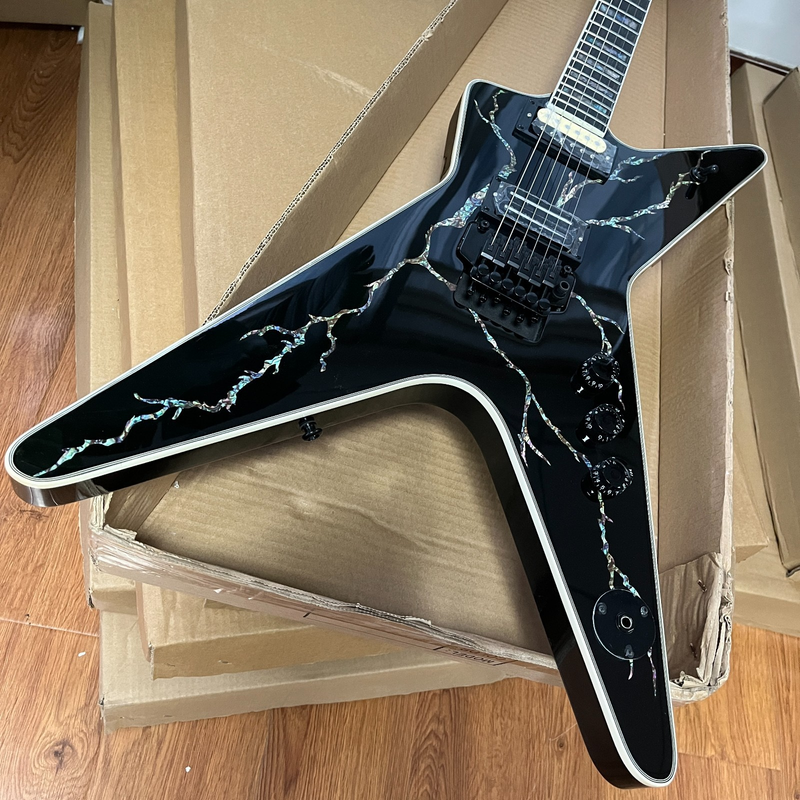 Electric Guitar Dean Dimebag Caibei Lightning Black Hardware Mahogany Body