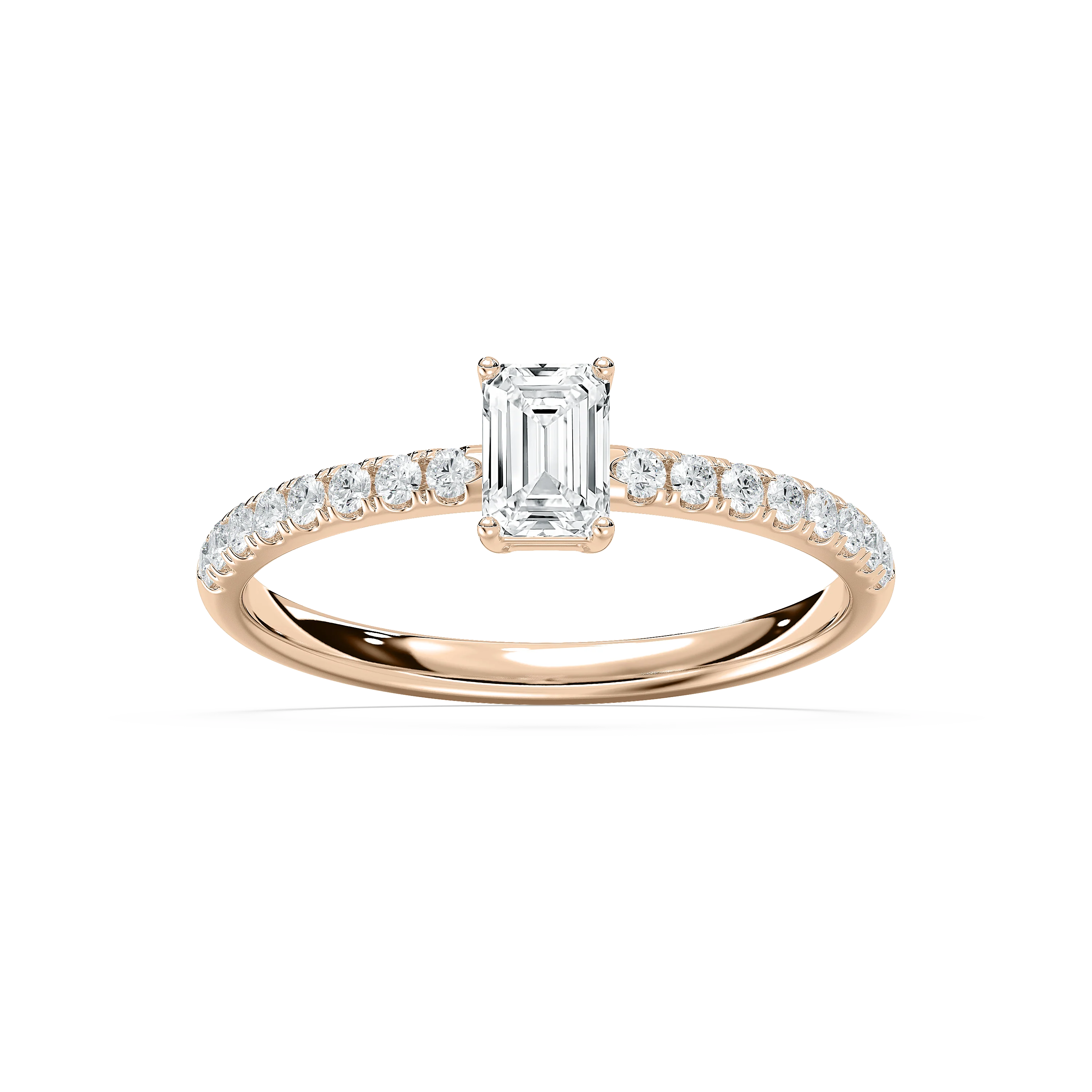 Eirlys 3/4 ctw Emerald Lab Grown Diamond Petite Side Stone Promise Ring