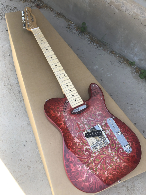 Paisley Electric Guitar Alder Wood, Frosted Nitro Paint, Cow Bone String