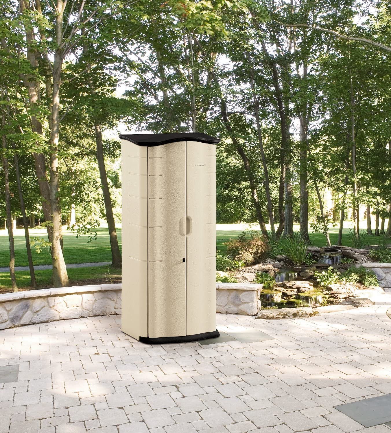 Large Plastic Vertical Resin Weather Resistant Storage Shed