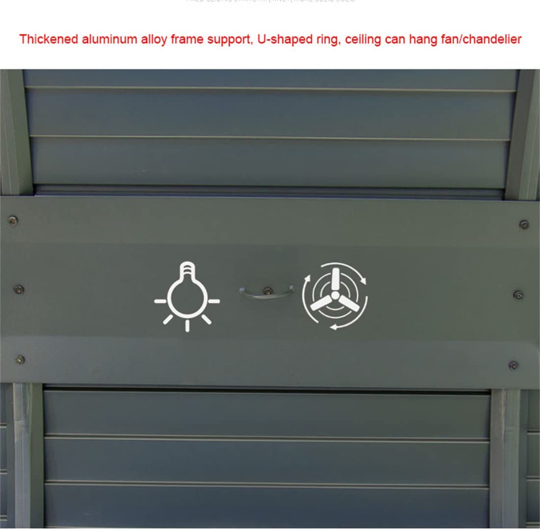 3x4m Aluminum Frame Roof Gazebo Solid Roof Party Galvanized