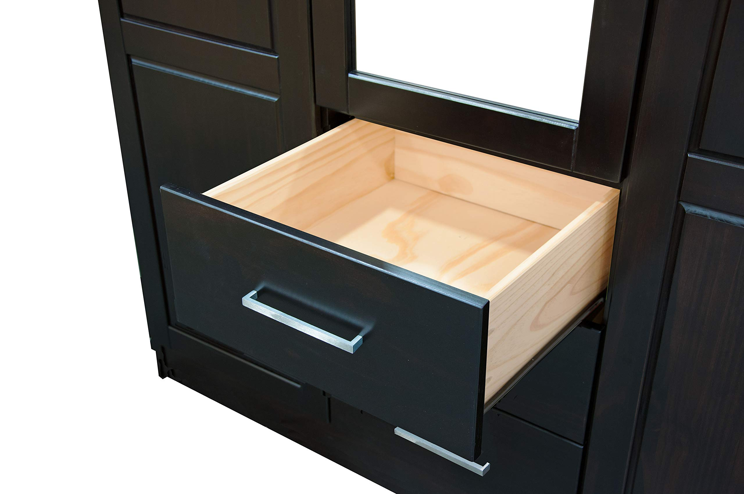 Cosmo Solid Wood 3-Door Wardrobe with Mirror and 3 Drawers