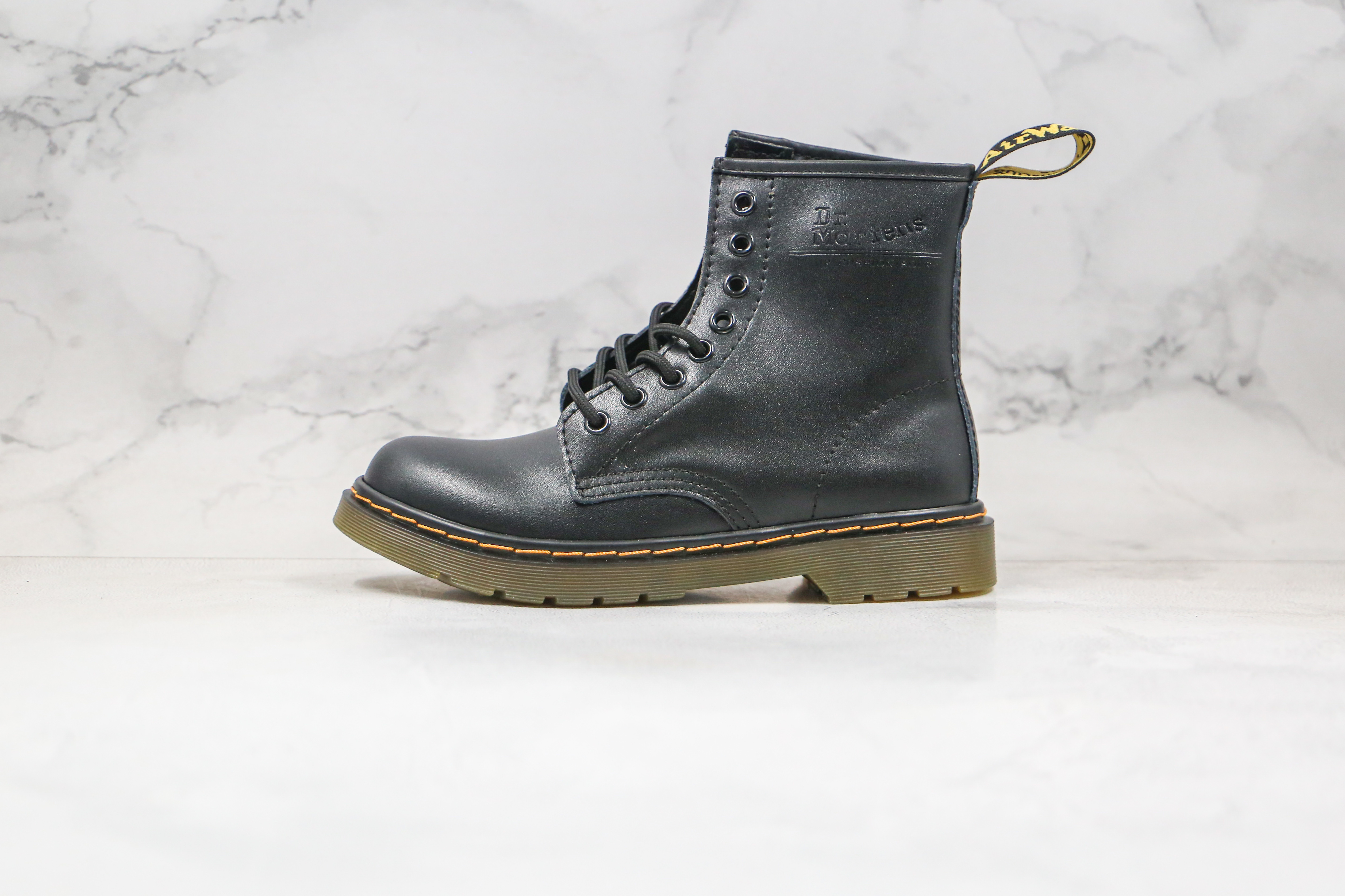 Dr. Martens Black Smooth Leather 8-Eye Boots