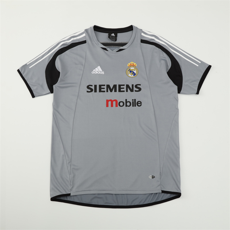 2004/05 Real Madrid Retro Short Sleeves Training Jersey - Gray