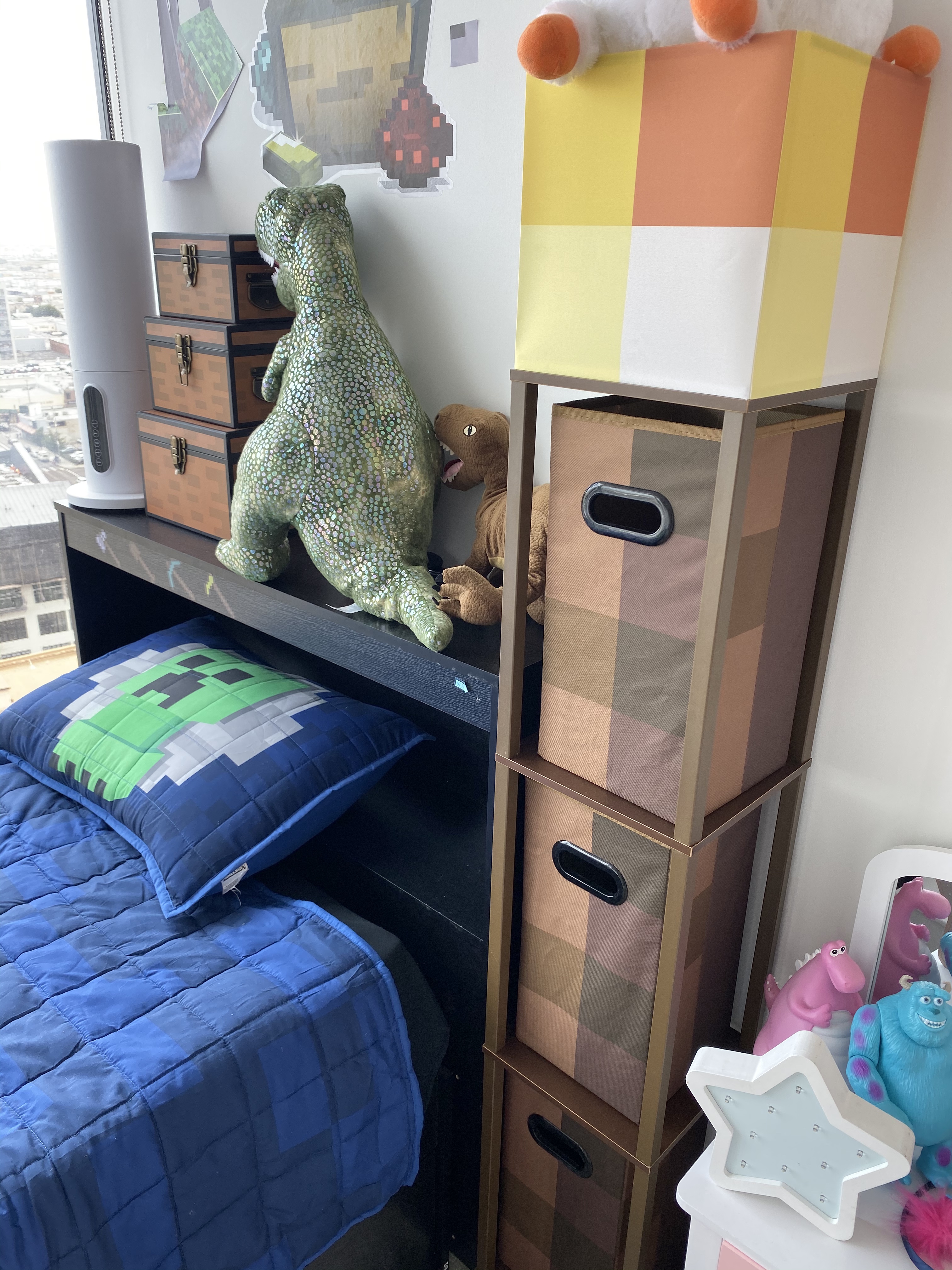 Hodedah Twin-Size Captain Bed with 3-Drawers and Headboard in