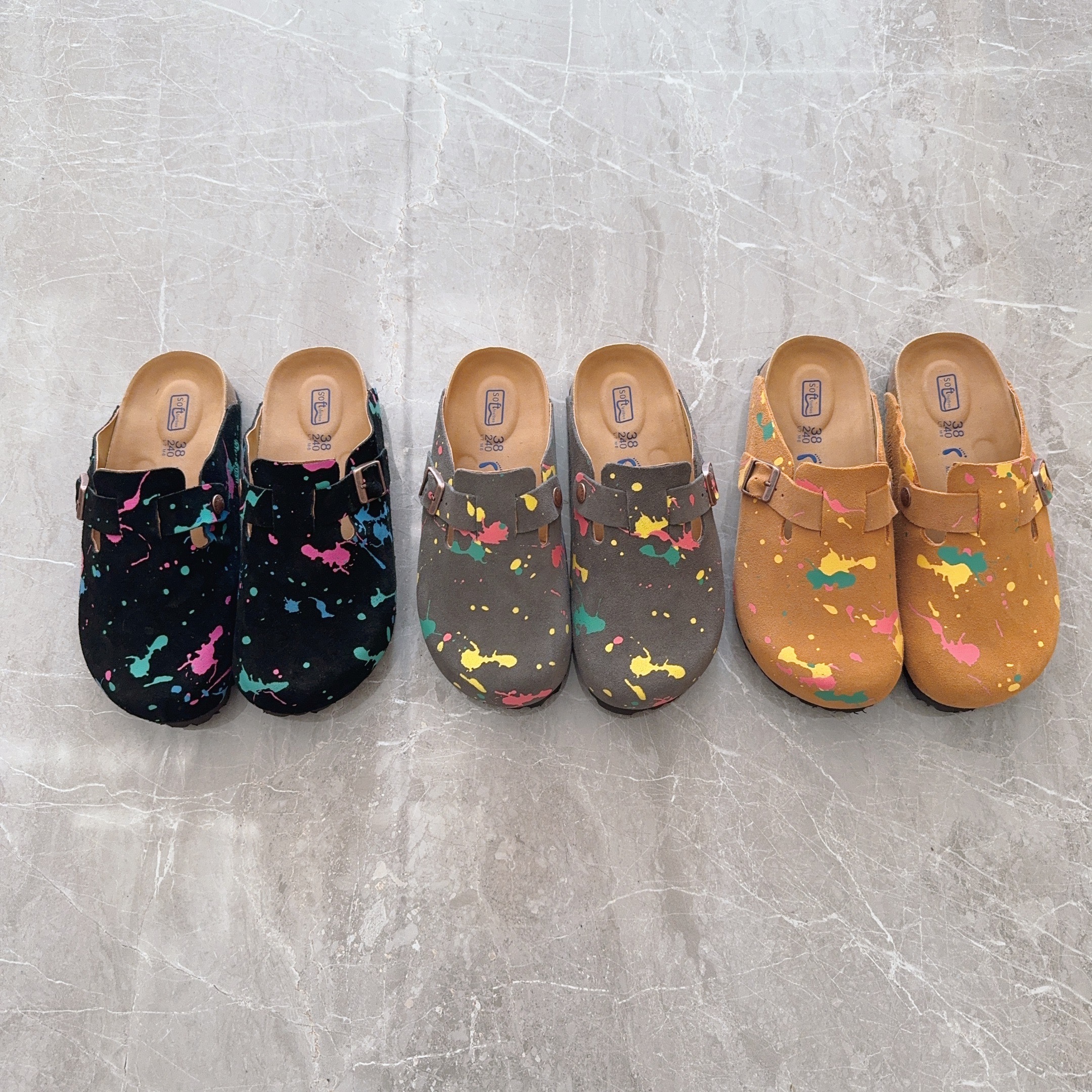 Splatter Graffiti Birken-Style Clogs
