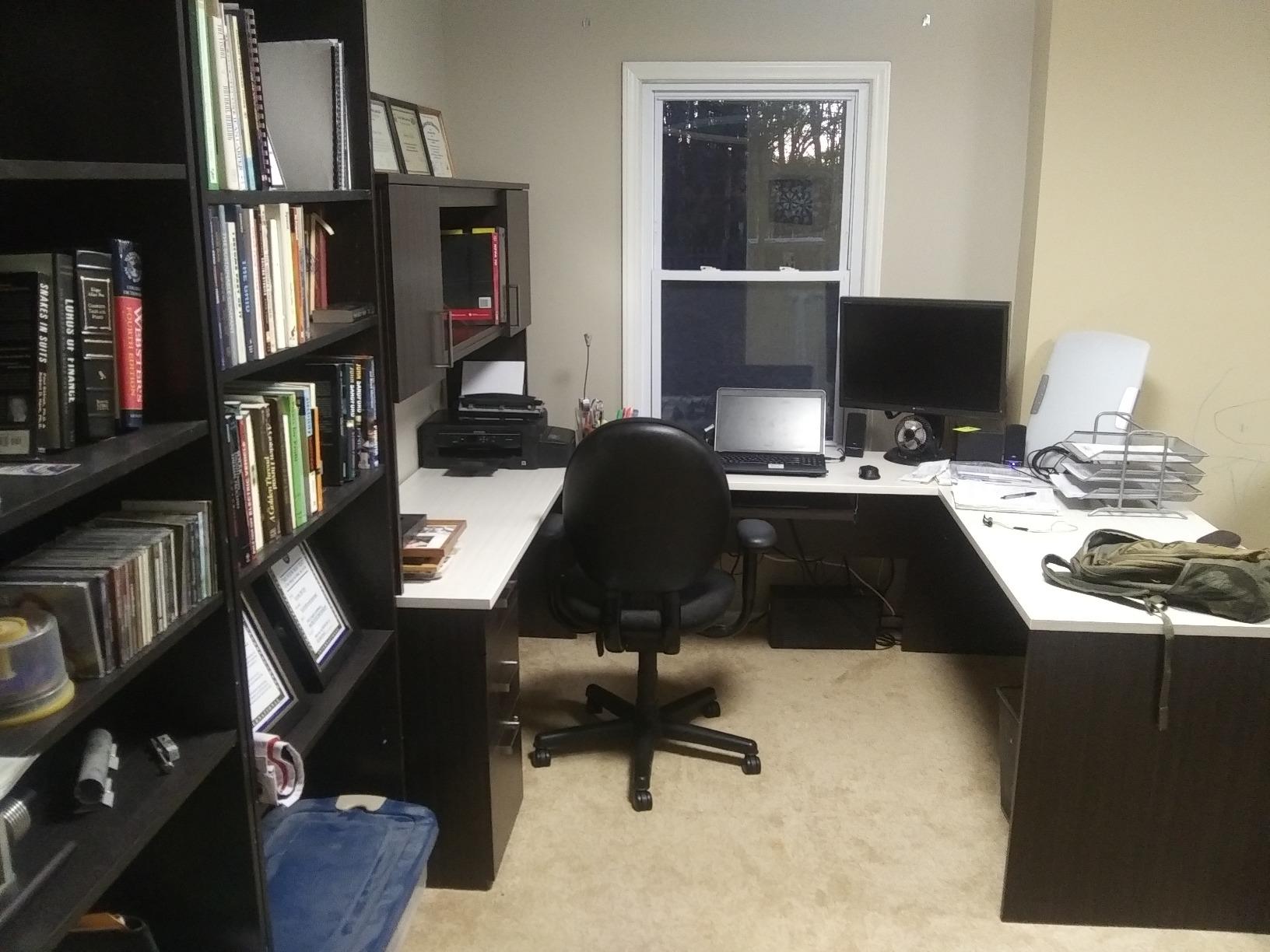 Bestar Ridgeley U-Shaped Executive Desk with Pedestal and Hutch