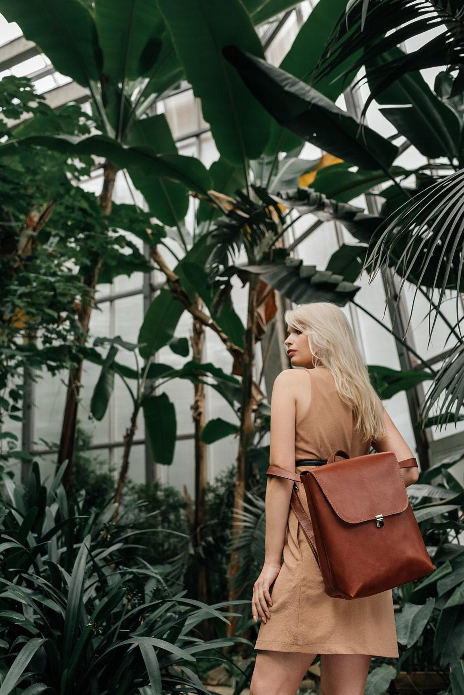 The Classic Foldover Leather Backpack