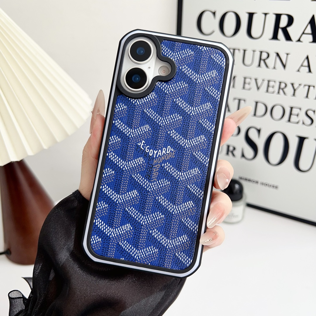Goyard Classic All-Over Monogram Print Slim Shockproof Luxury Phone Case