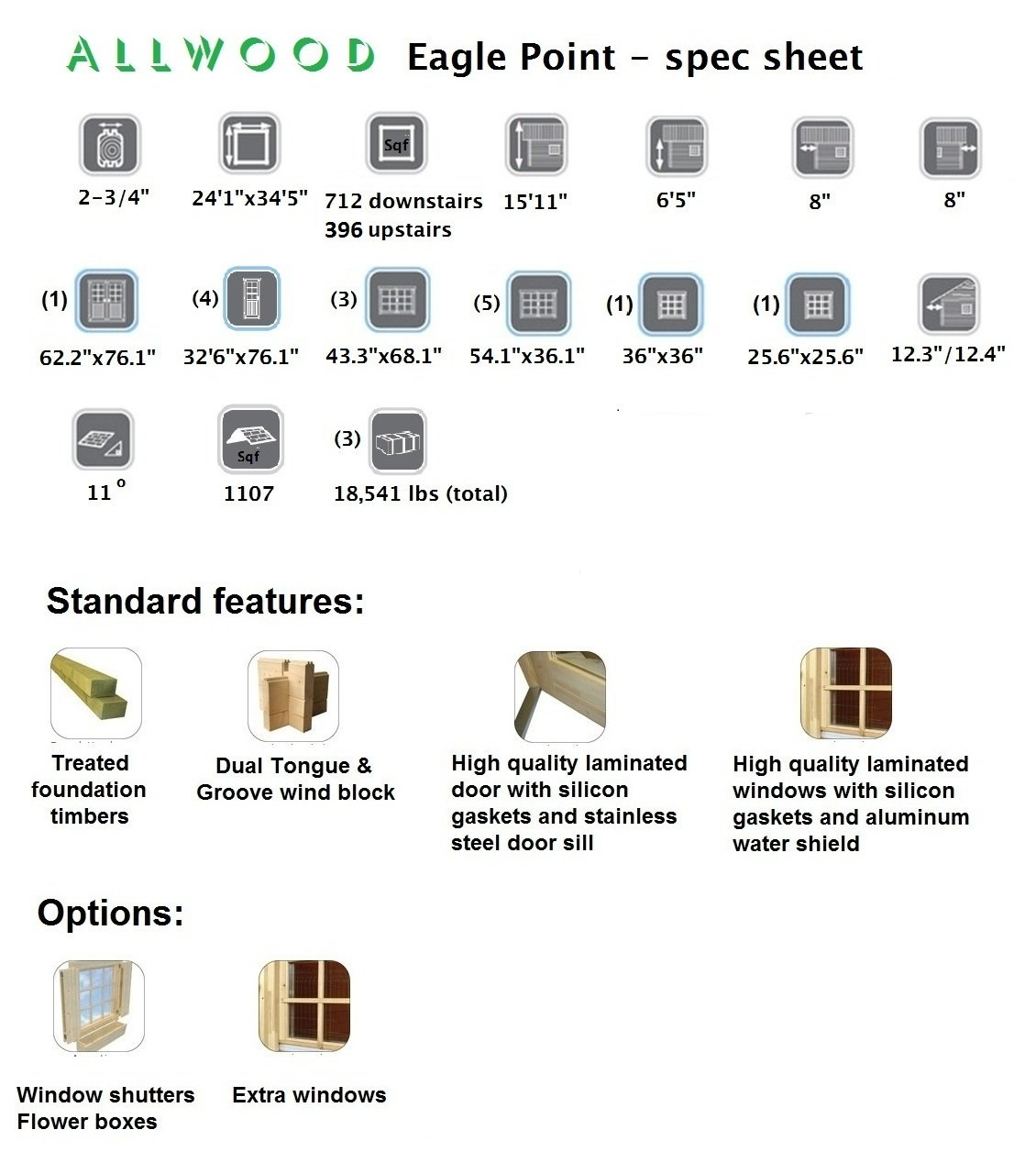 Eagle Point | 1108 SQF Cabin Kit