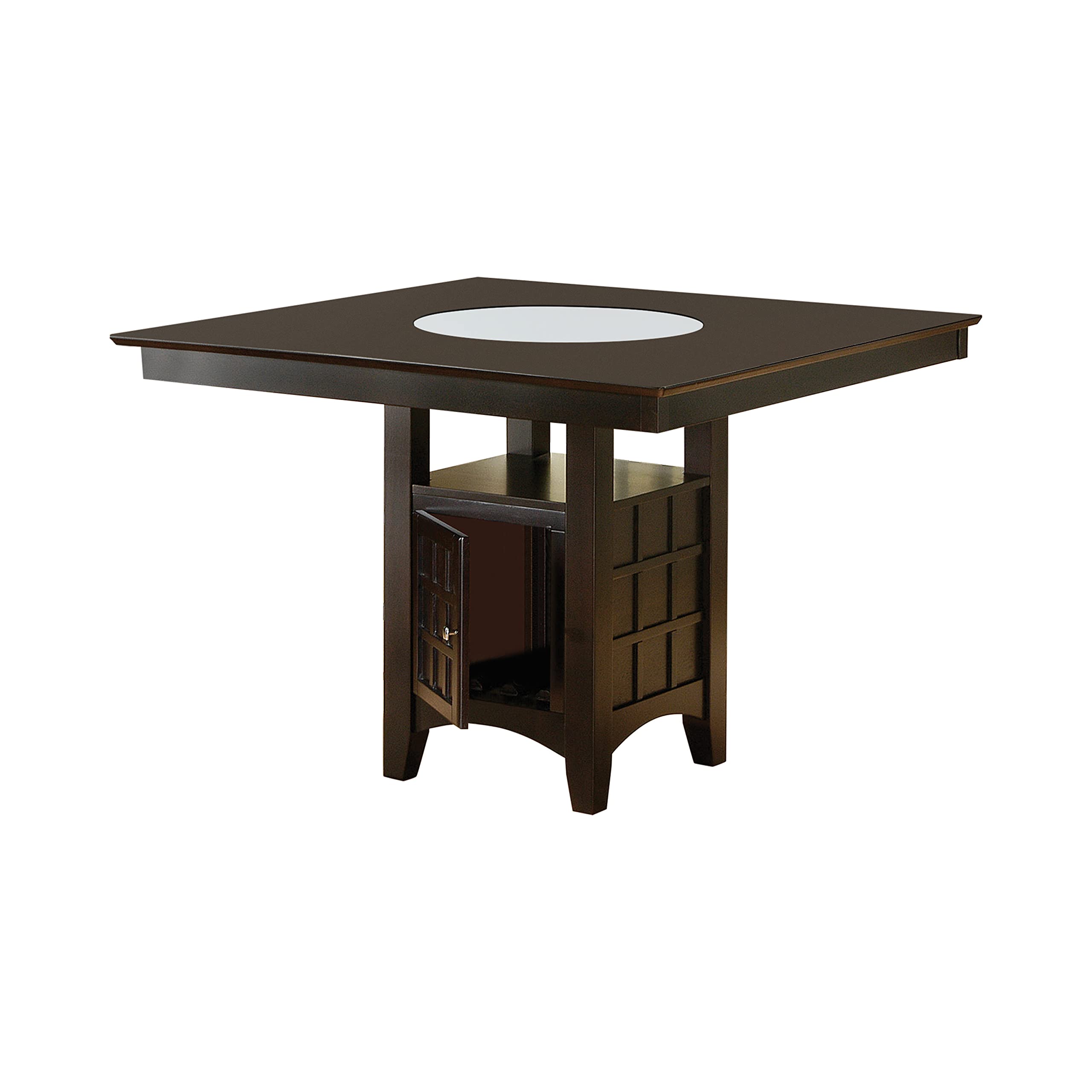 9 Piece Counter Height Storage Dining Table with Lazy Susan &