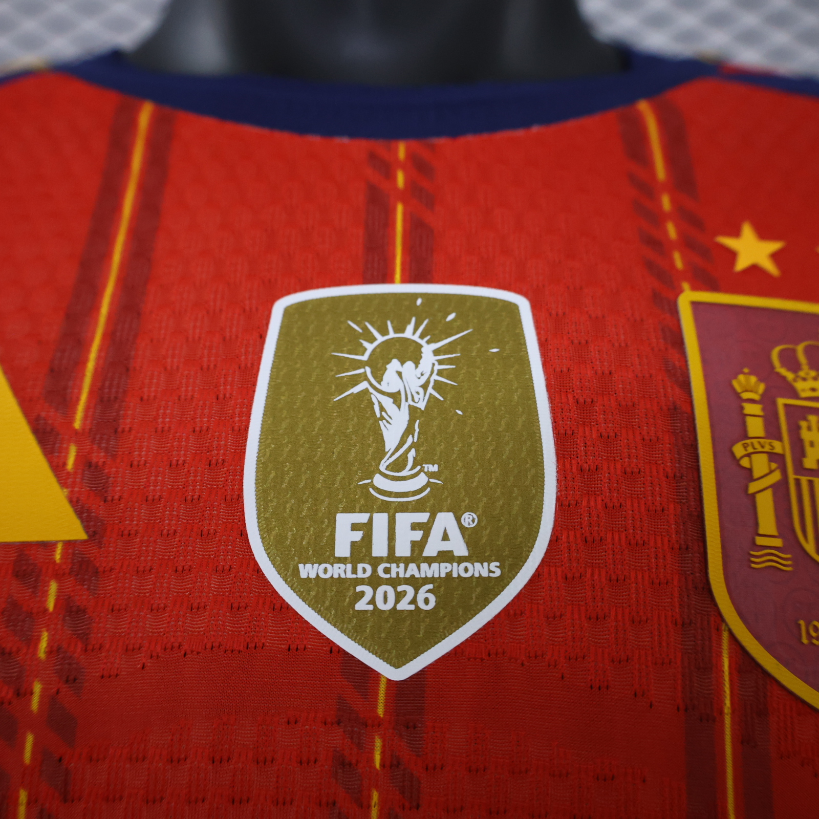 Spain Home Champion Jersey Player Version World Cup 2026 - 2 Stars