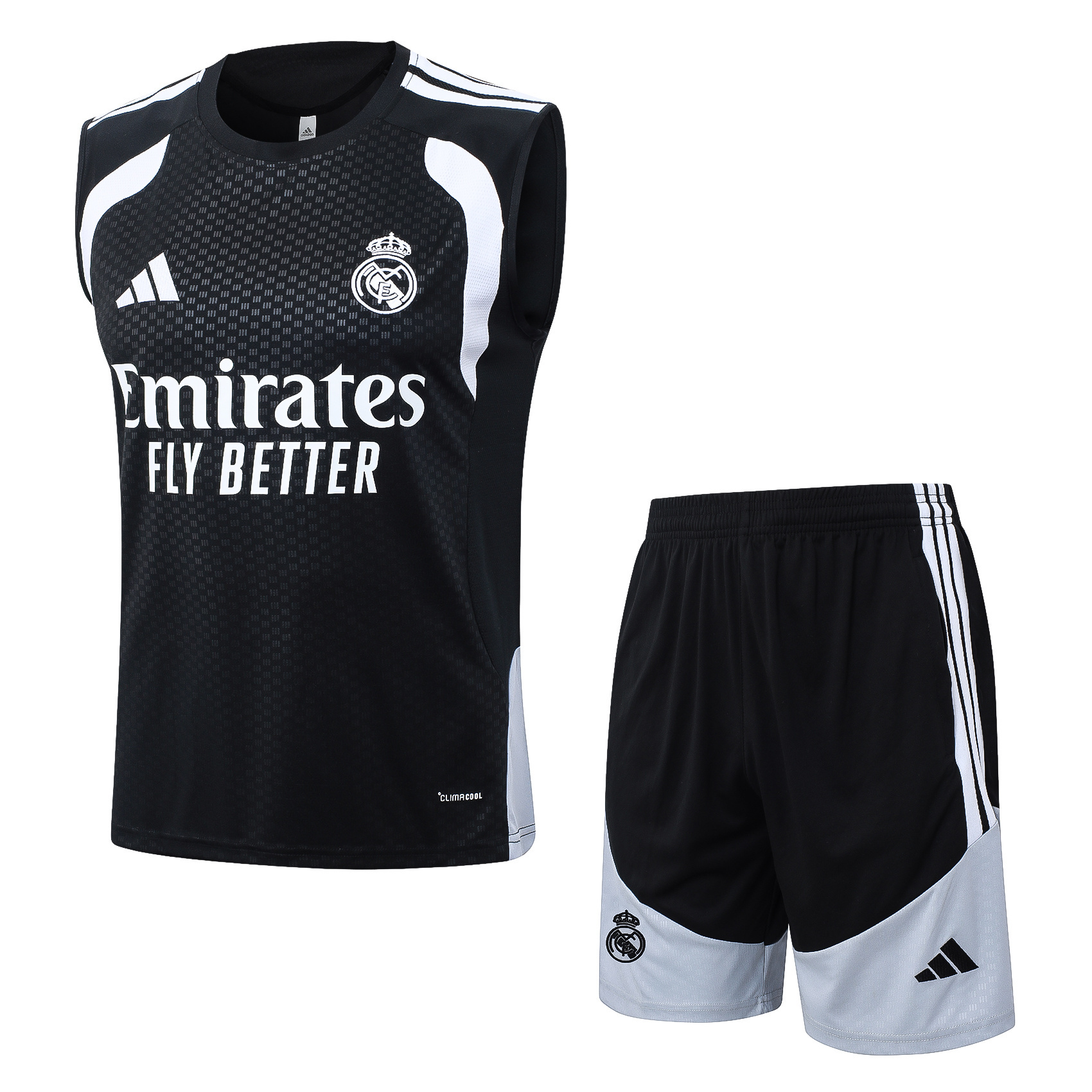 Real Madrid 2526 Sleevesless Training Suit Black