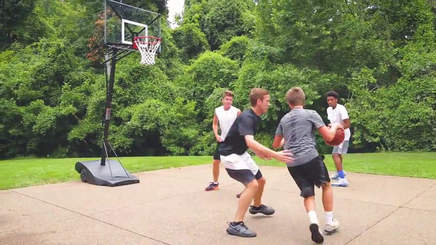 Portable Height-Adjustable Basketball Hoop - Easy Lift & Roll