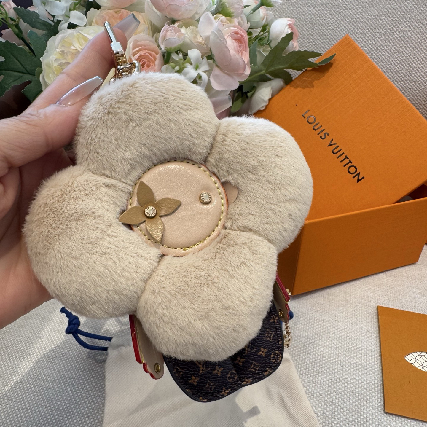 LV Vivienne Doudou Bag Charm And Key Holder