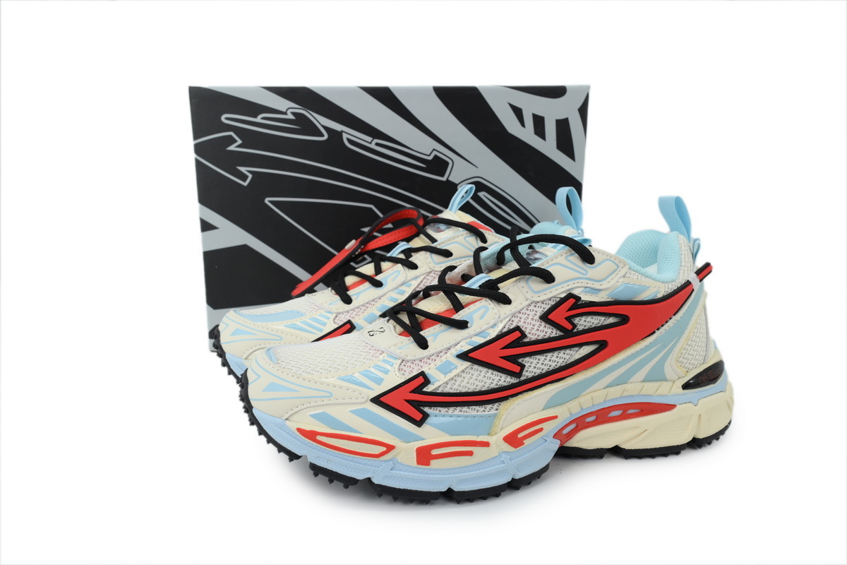 Off-White Be Right Back Powder Red Blue white OMIA295S 26FAB005 7626