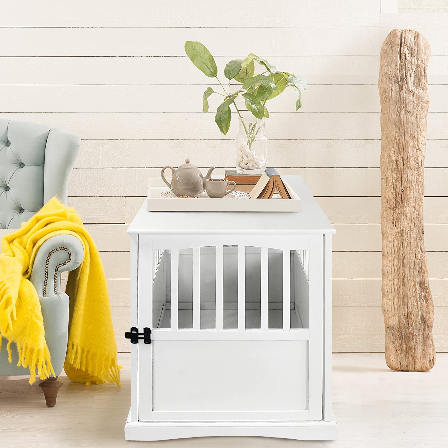 Wooden Large Pet Crate, Black