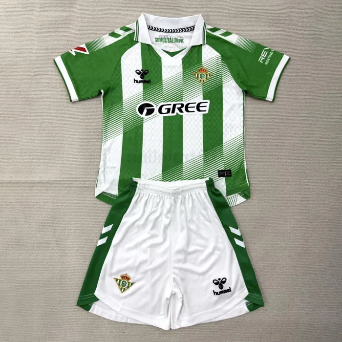 Kids Real Betis Home Jersey Kit Suit 26/27