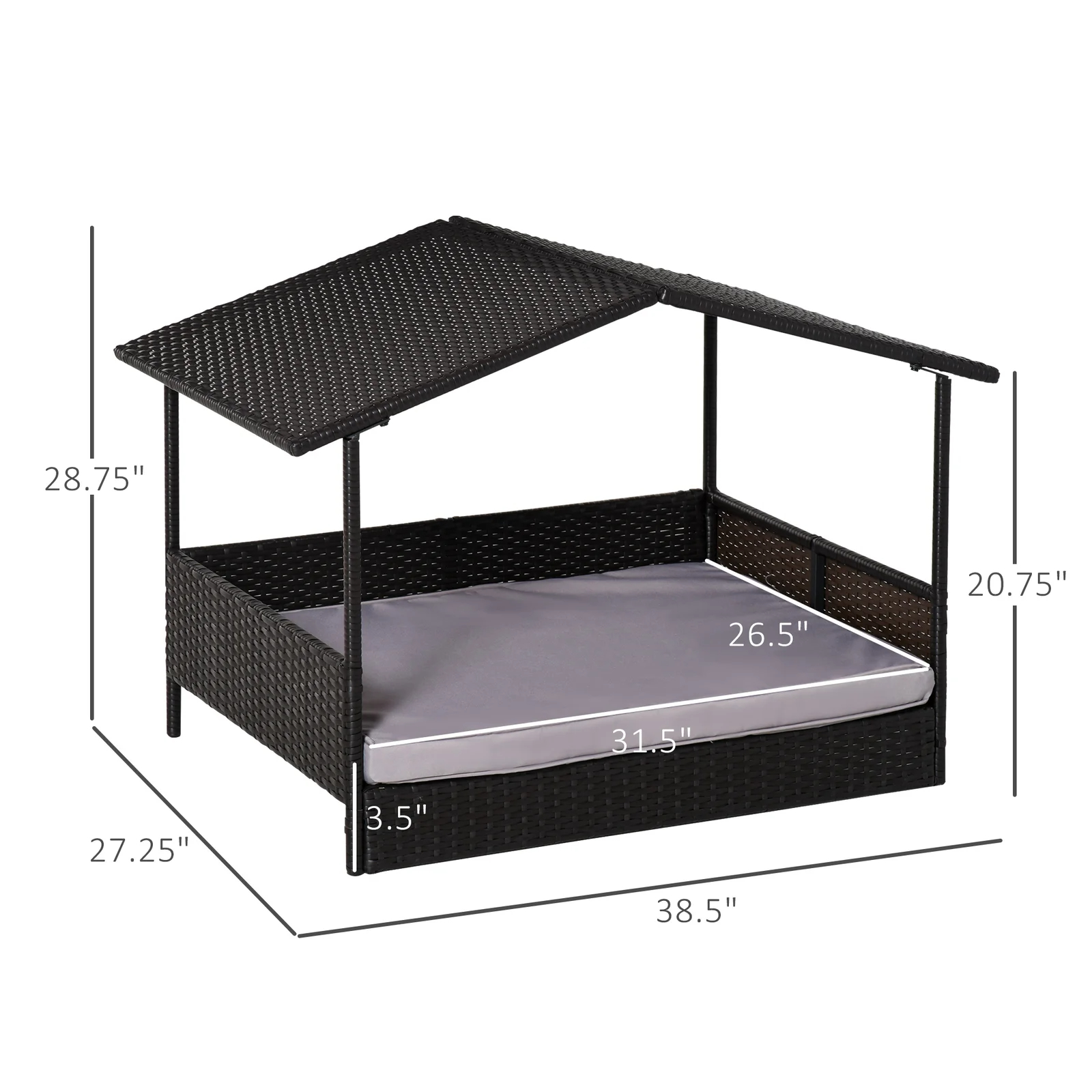 Lollis Wicker Cot Dog Bed