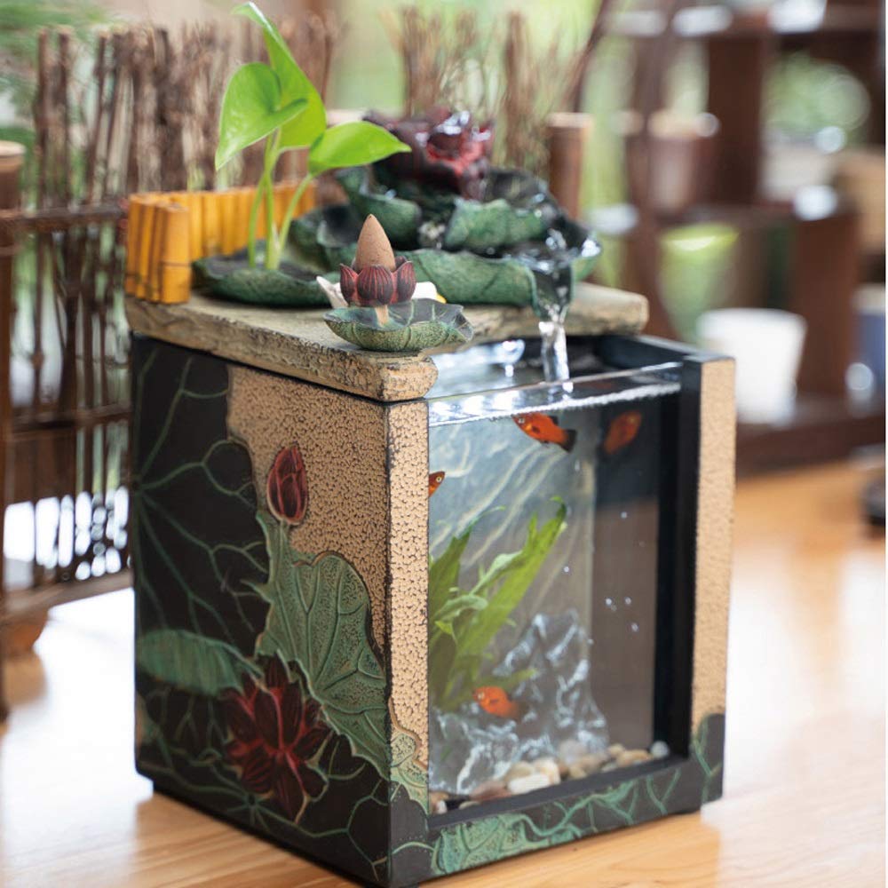 Small Landscape Fish Tank Desktop & Water Decoration Office