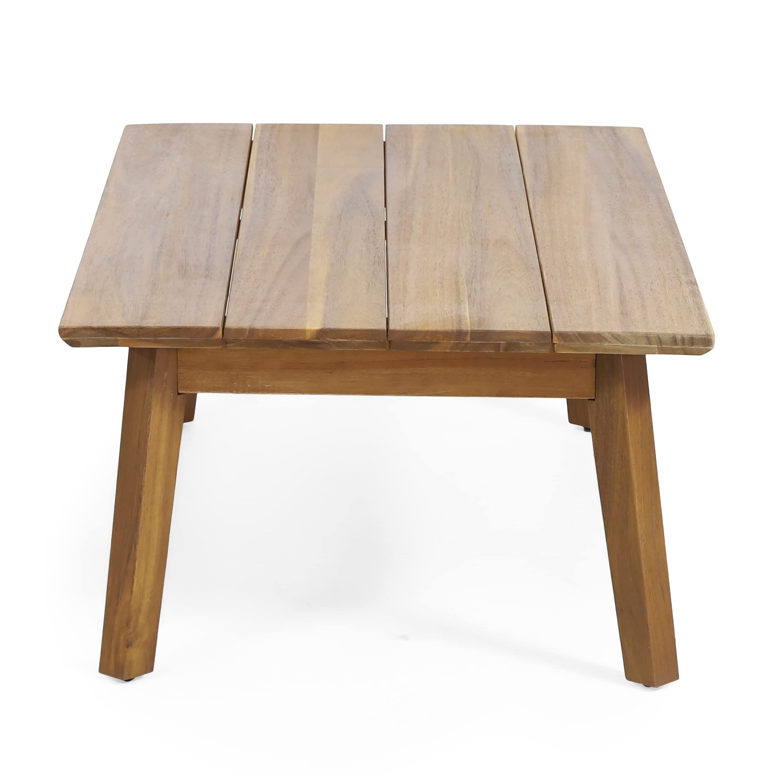 Burchett 4 Pcs Chat Set - Acacia Wood and Wicker