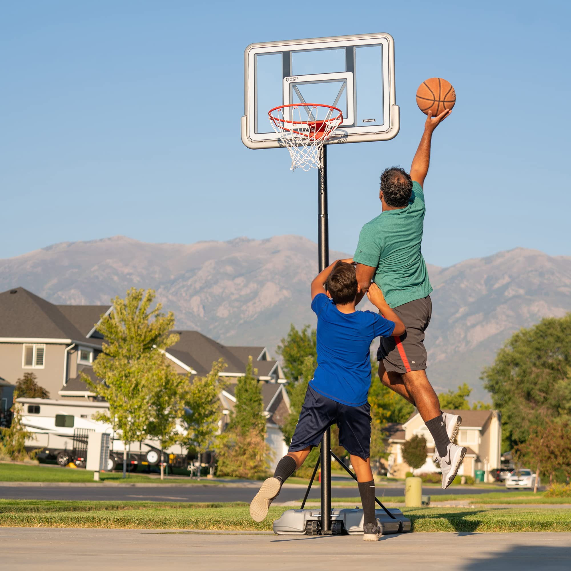 Lifetime Pro Court Height Adjustable Portable Basketball System