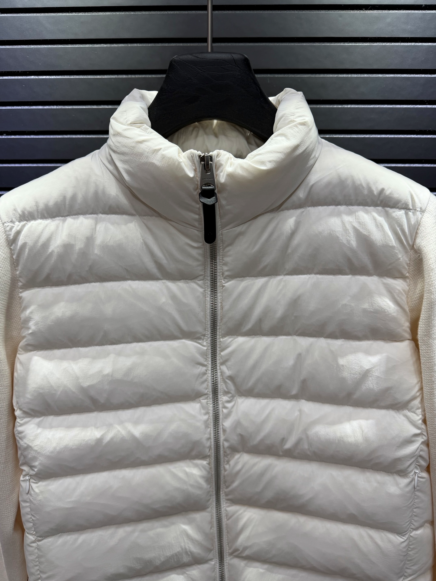 Mackage OCEANE Recycled hybrid jacket with rib knit sleeves