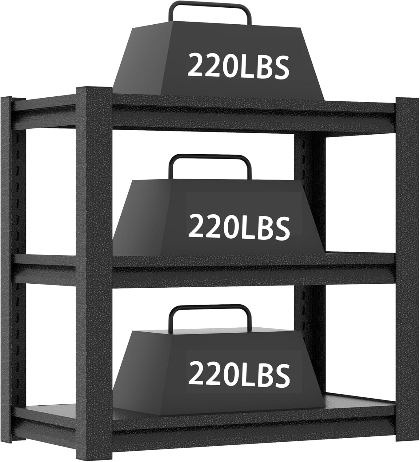 QIHAI 20-30 Gallon Fish Tank Stand - Metal Aquarium Stand, 34 W x 18 D x 31 H Adjustable Heavy Duty Reptile Tank Stand, Adjustable 3-Tier Fish Tank Rack Shelf for Home Office, Tank Not Included