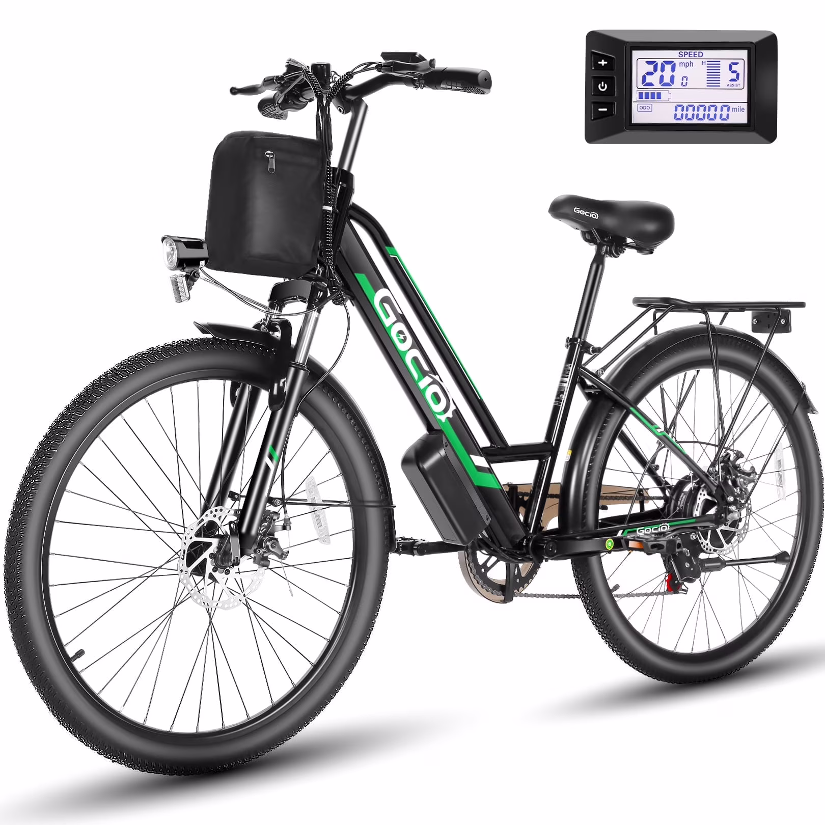 Gocio 26in Electric Cruiser Bike, 500W, 48V 7.8Ah