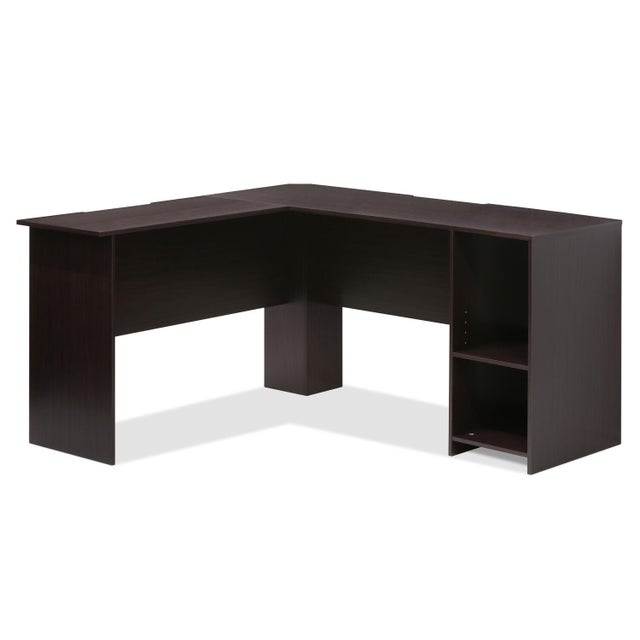 Furinno Indo L-Shaped Desk with Bookshelves